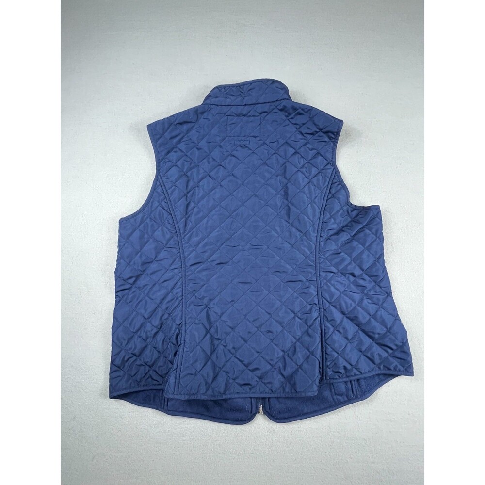 New Van Heusen Womens Puffer Vest Quilted Fleece Lined Size XL Navy Blue NWT - Picture 2 of 7
